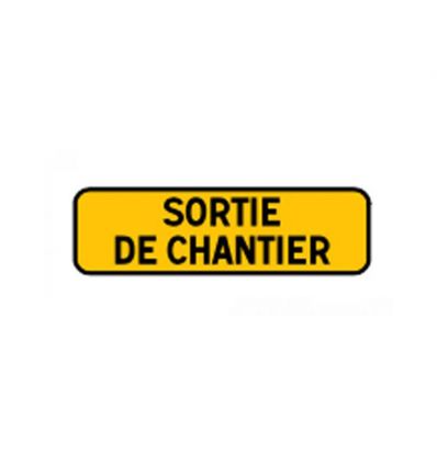 KM9 - Panonceau temporaire annonçant une sortie de chantier