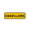 KM9 - Panonceau temporaire mentionnant la présence de gravillons