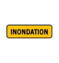 KM9 - Panonceau temporaire mentionnant une inondation