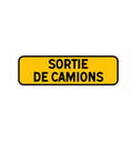 KM9 - Panonceau temporaire mentionnant une sortie de camions