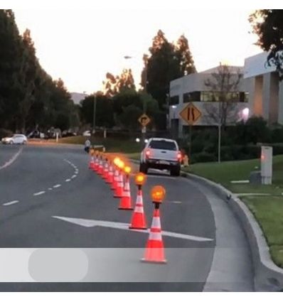 Lampe de chantier pour cône