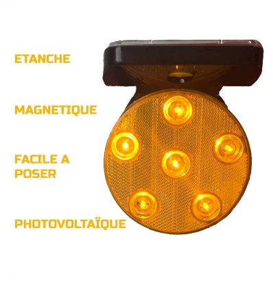 Lampe flash à led solaire magnétique