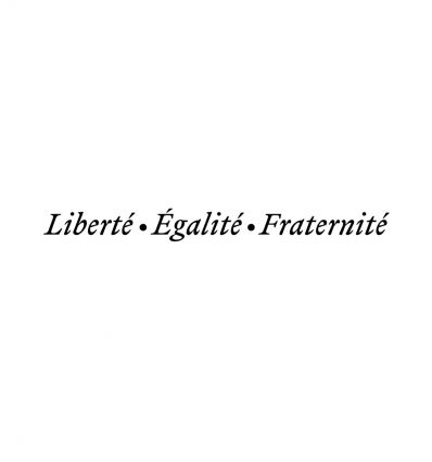 Lettres de façades officielles - Devise française