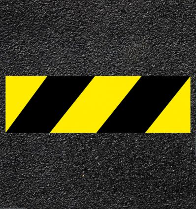 Ligne de sécurité jaune et noir thermocollé Vendu par Lot