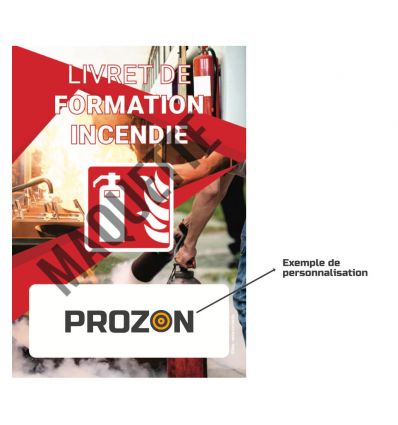 Livret formation incendie et évacuation personnalisable - Lot de 100