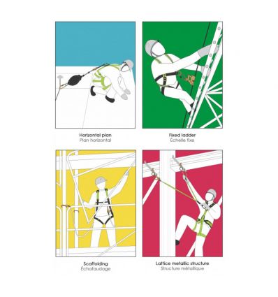 Longe antichute avec absorbeur d'energie 1 sangle