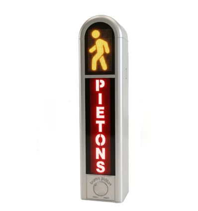 Lot de 2 bornes piéton lumineuses à détection automatique