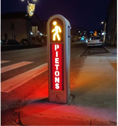 Lot de 2 bornes piéton lumineuses à détection automatique