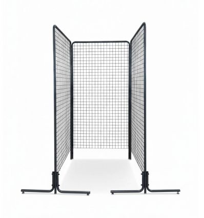 Grille d’exposition en métal gris