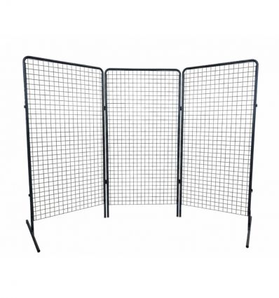 Grille d’exposition en métal gris