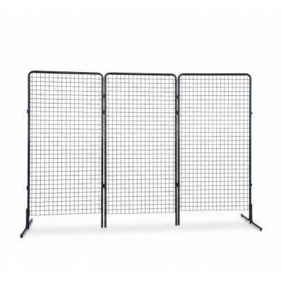 Grille d’exposition en métal gris