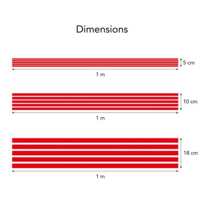 Lot 4 bandes de signalisation pour surface vitrée - Lignes
