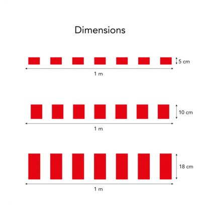 Lot de 4 bandes de signalisation pour surface vitrée - Rectangles