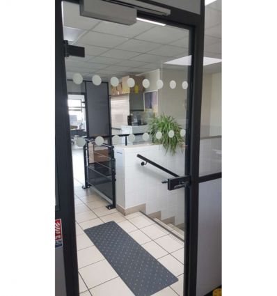 Lot de 4 bandes de signalisation pour surface vitrée - Ronds
