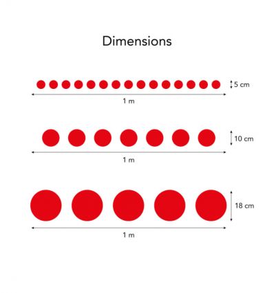 Lot de 4 bandes de signalisation pour surface vitrée - Ronds