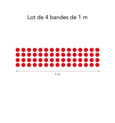 Lot de 4 bandes de signalisation pour surface vitrée - Ronds