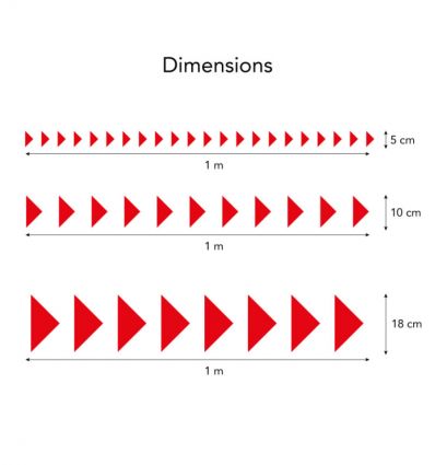 Lot de 4 bandes de signalisation pour surface vitrée - Triangles