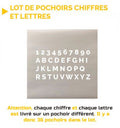 Lot de pochoirs de chiffres et de lettres