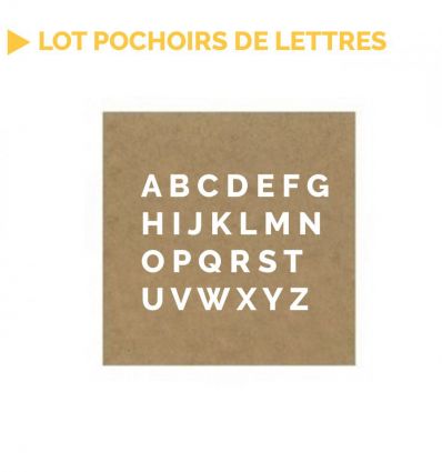 Lot Pochoirs de lettres
