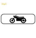 M4c - Panonceau d'application du panneau aux motocyclettes