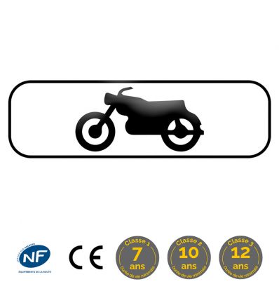 M4c - Panonceau d'application du panneau aux motocyclettes