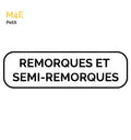 M4e - Panonceau texte remorque et semi-remorque