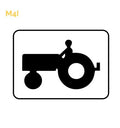 M4i - Panonceau d'application du panneau aux tracteurs