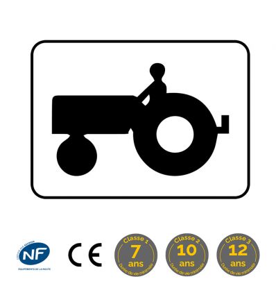 M4i - Panonceau d'application du panneau aux tracteurs