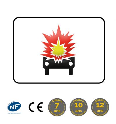 M4k - Panonceau Véhicule avec Matière Inflammable / Explosive