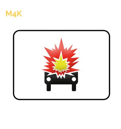 M4k - Panonceau Véhicule avec Matière Inflammable / Explosive