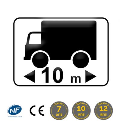 M4q - Panonceau longueur maximum camions et véhicules
