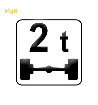 M4r - Panonceau de poids par essieu véhicule ou camion