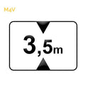 M4v - Panonceau de hauteur maximale de la chaussée