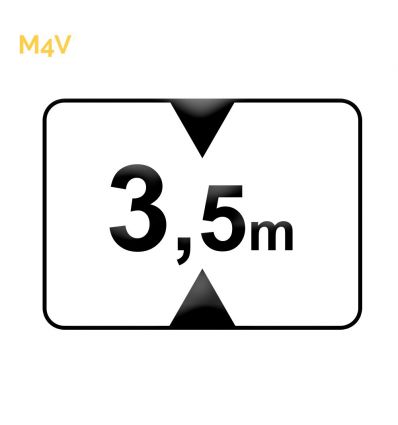 M4v - Panonceau de hauteur maximale de la chaussée