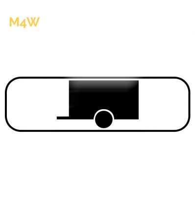 M4w - Panonceau d'application du panneau aux véhicules tractant une remorque