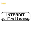 M6b - Panonceau stationnement unilatéral à alternance semi-mensuelle