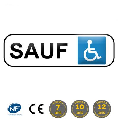M6h - Panonceau logo sauf handicapé