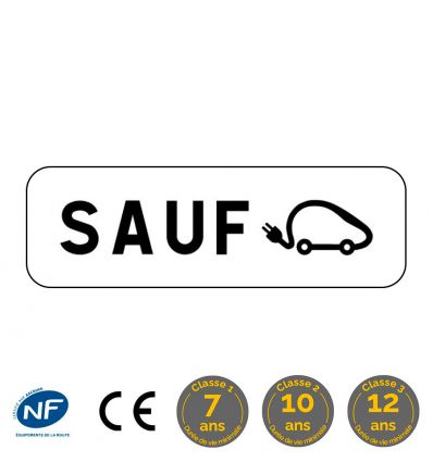 M6i - Panonceau interdit sauf véhicule électrique