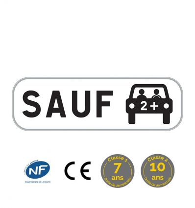 M6k2 - Panonceau "Sauf covoiturage"