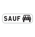 M6k2 - Panonceau "Sauf covoiturage"