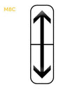 M8c - Panonceau section de stationnement de part et d'autre