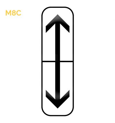 M8c - Panonceau section de stationnement de part et d'autre