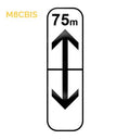 M8c bis - Panonceau section de stationnement de part et d'autre avec distance