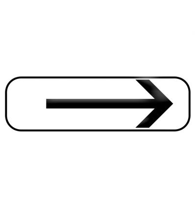 M8d - Panonceau section de stationnement à droite