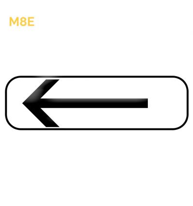 M8e - Panonceau section de stationnement à gauche