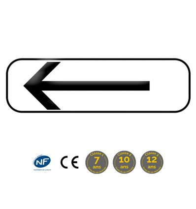 M8e - Panonceau section de stationnement à gauche