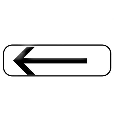 M8e - Panonceau section de stationnement à gauche