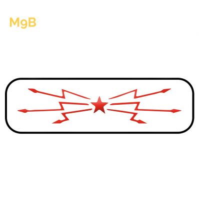 M9b (ou M9b1) - Panonceau voie ferrée électrifiée
