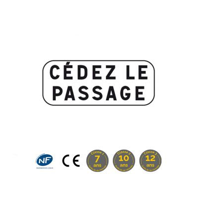 M9c - Panonceau Cédez le passage pour AB3a
