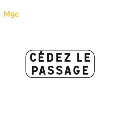 M9c - Panonceau Cédez le passage pour AB3a